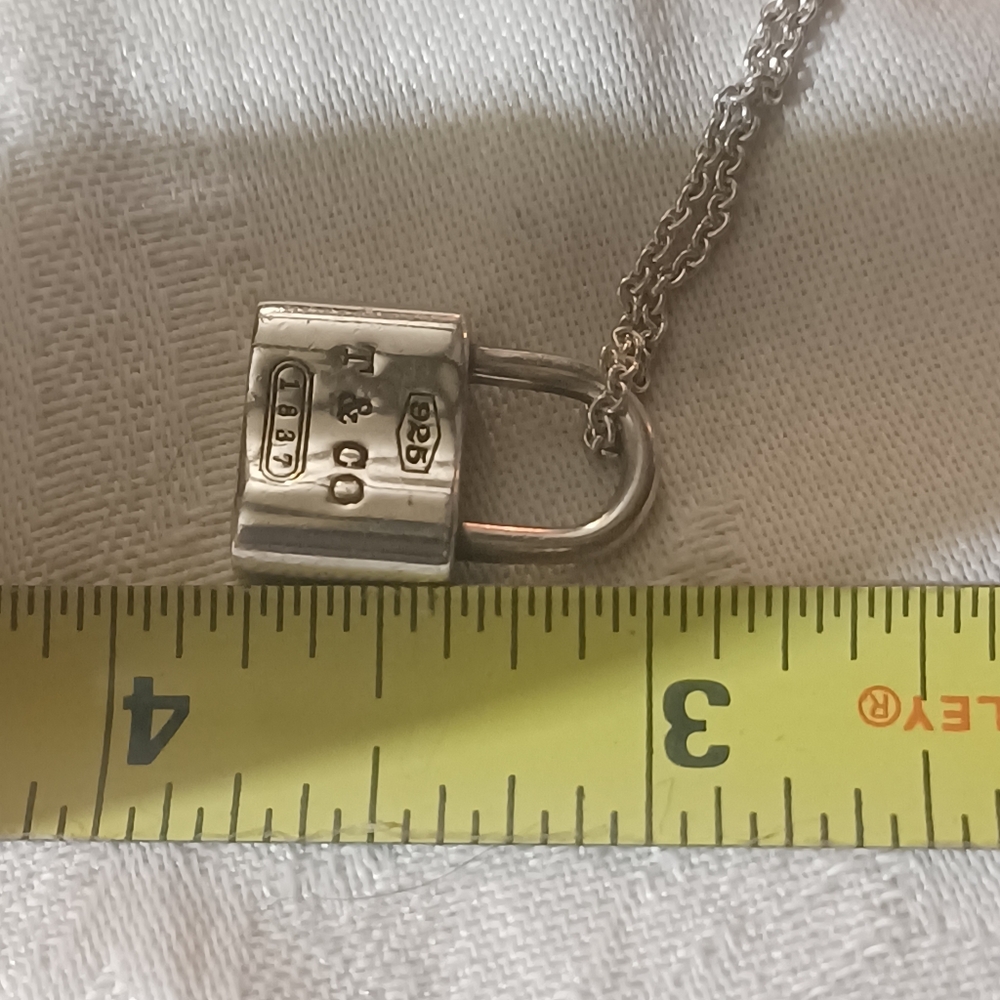 Tiffany & Co. 1837 Padlock Necklace, Sterling Silver - Picture 10 of 11
